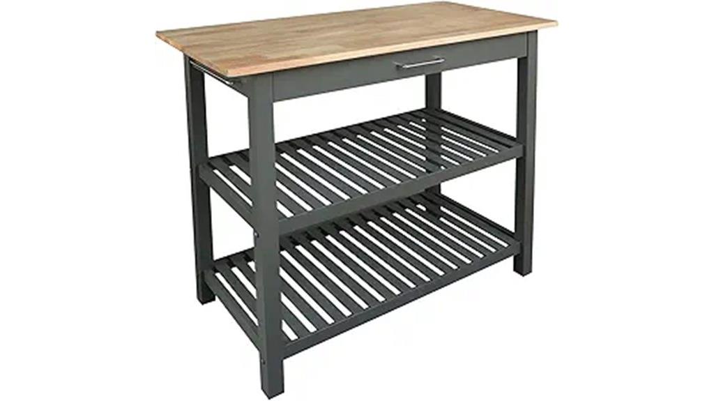 casual kitchen island with hardwood