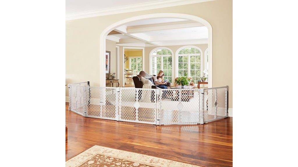 childproof gate and play yard