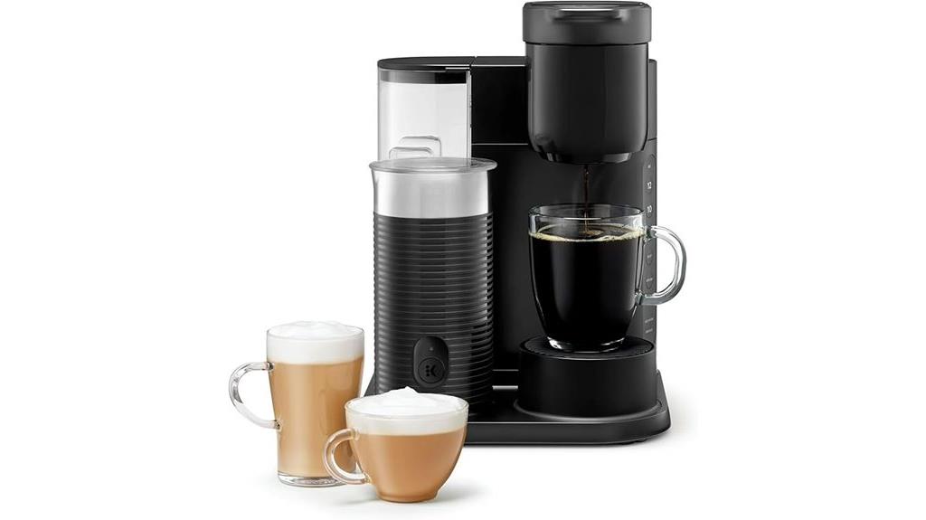 coffee maker with milk frother
