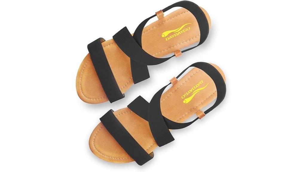 comfortable elastic flat sandals
