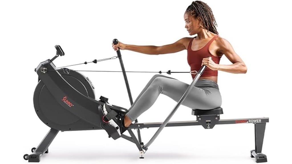 compact adjustable resistance rowing