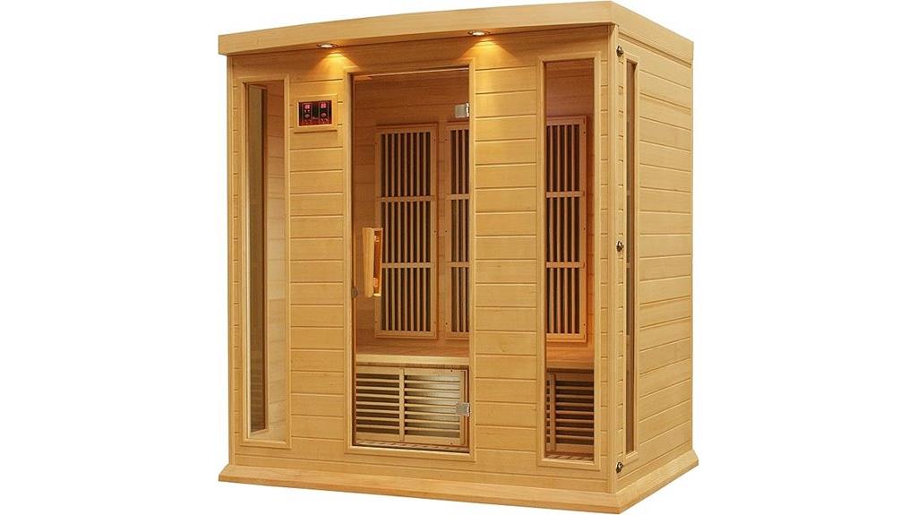 compact four person infrared sauna