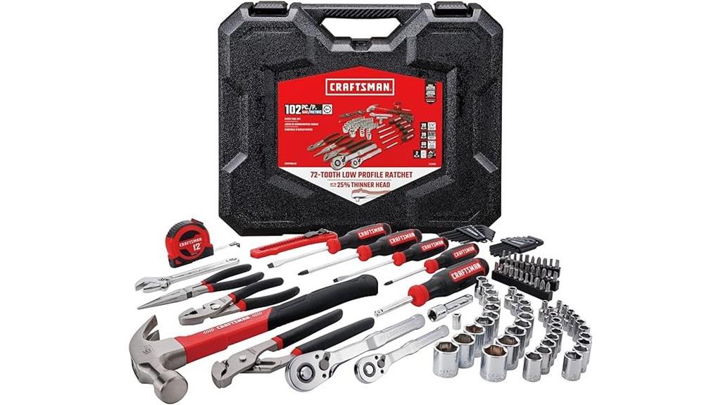 comprehensive 102 piece toolkit