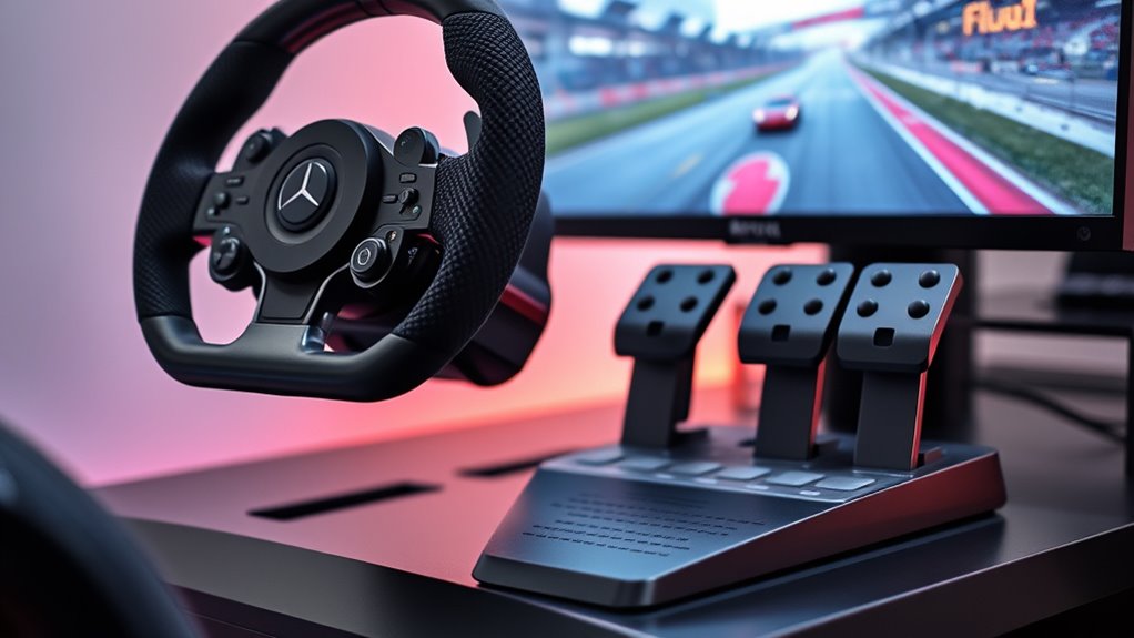 console racing wheel features