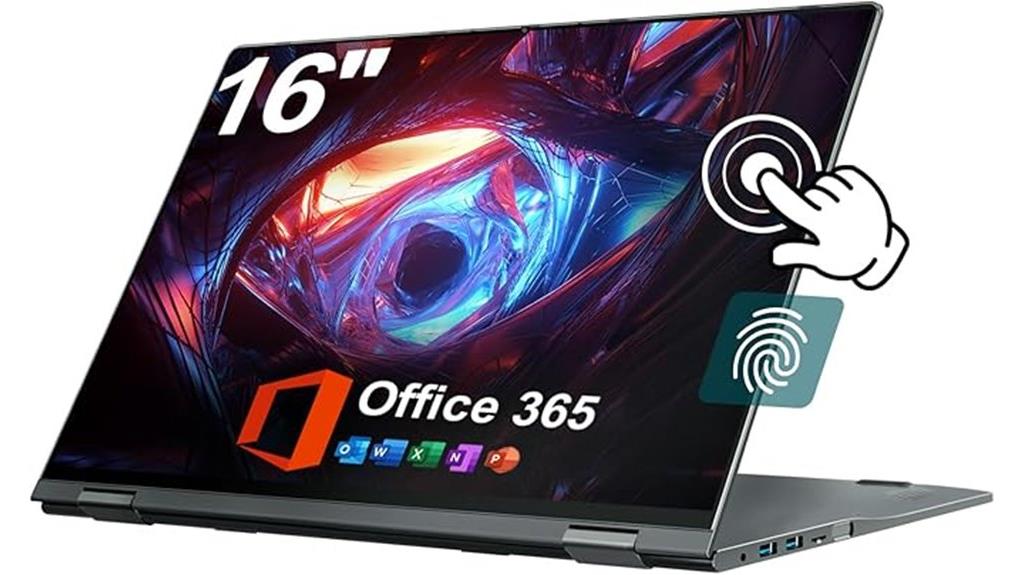 convertible touchscreen laptop 16gb