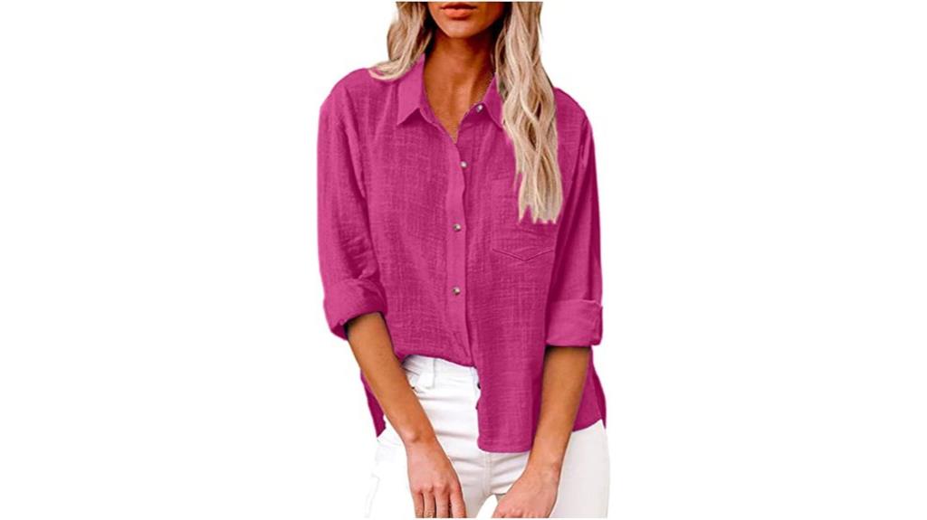 cotton linen button down shirt