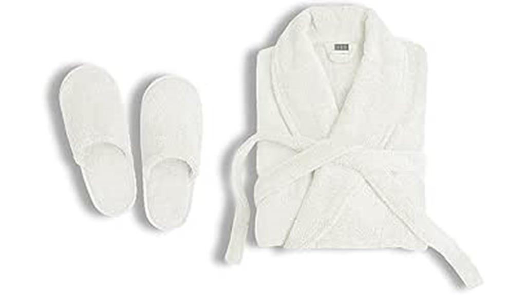 cotton terry bathrobe set
