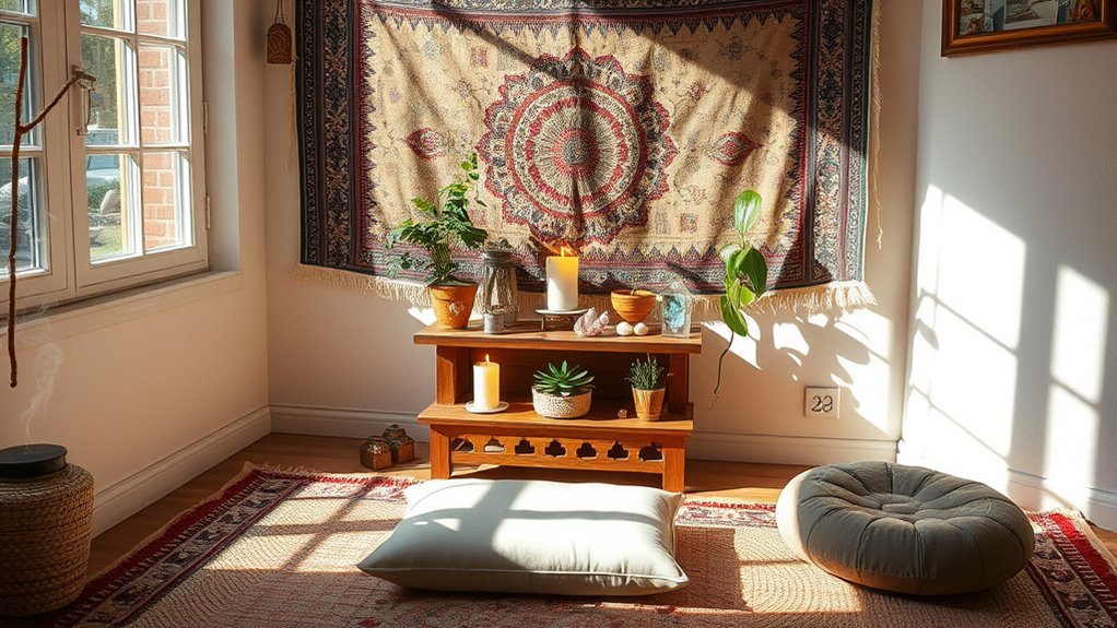 create a peaceful spiritual sanctuary