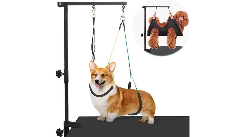 dog grooming hammock stand