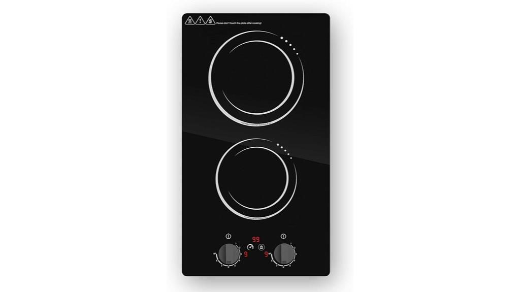 double burner electric cooktop