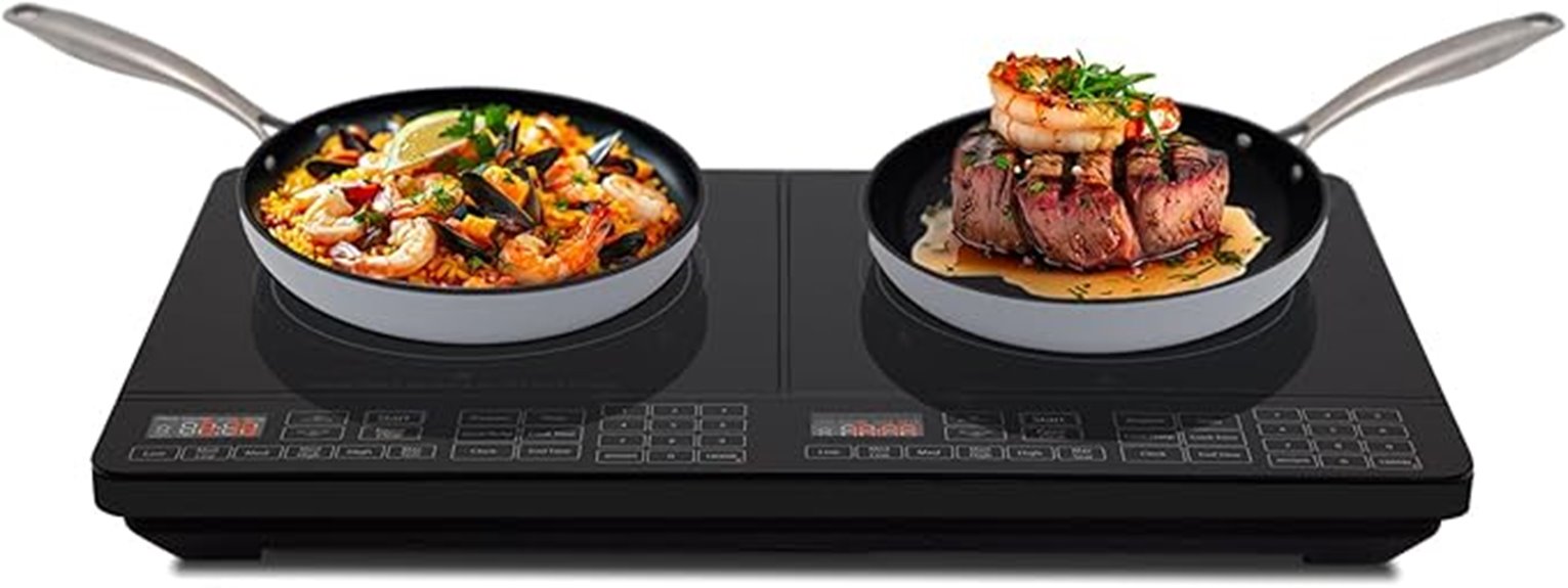 double burner induction cooktop