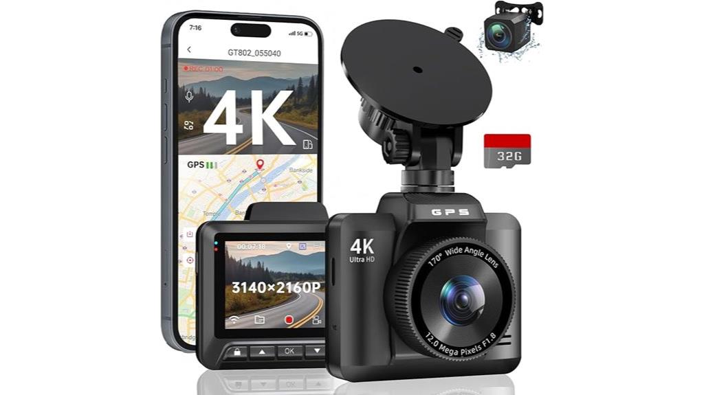 dual 4k and 1080p dashcams