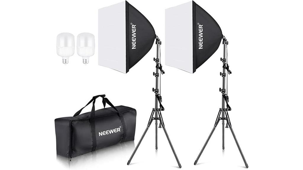 dual 700w softbox lighting