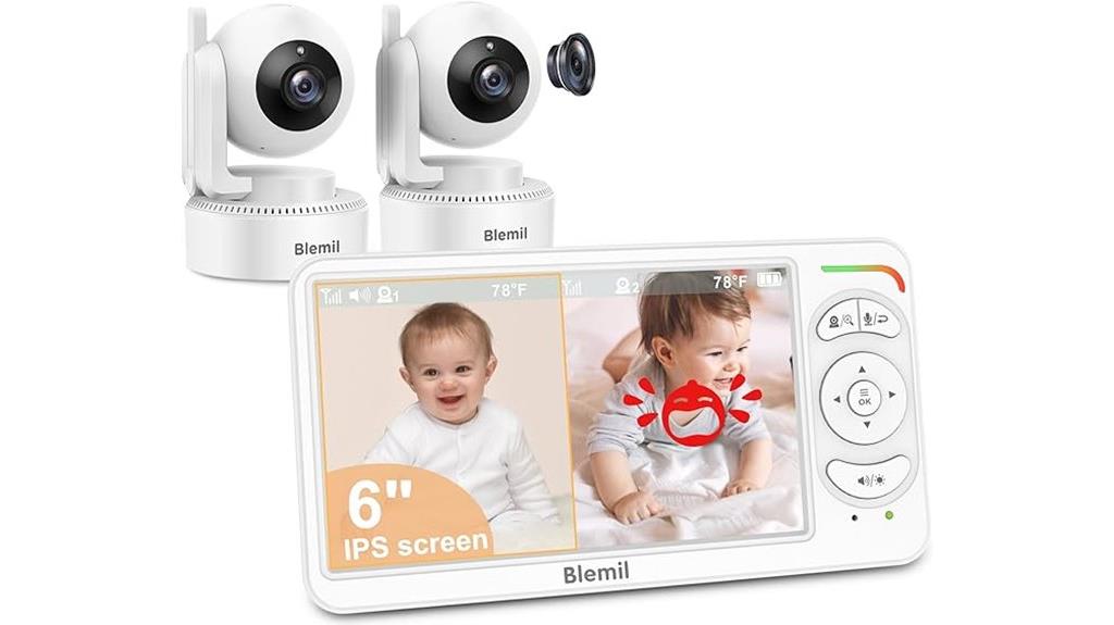 dual camera baby monitor battery