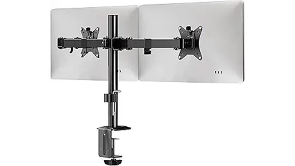 dual monitor arm 32 inch