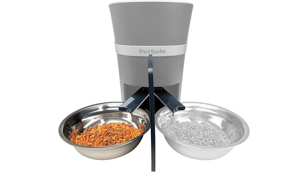 dual pet food divider