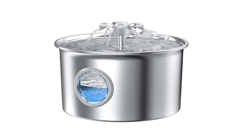 durable stainless steel fountain