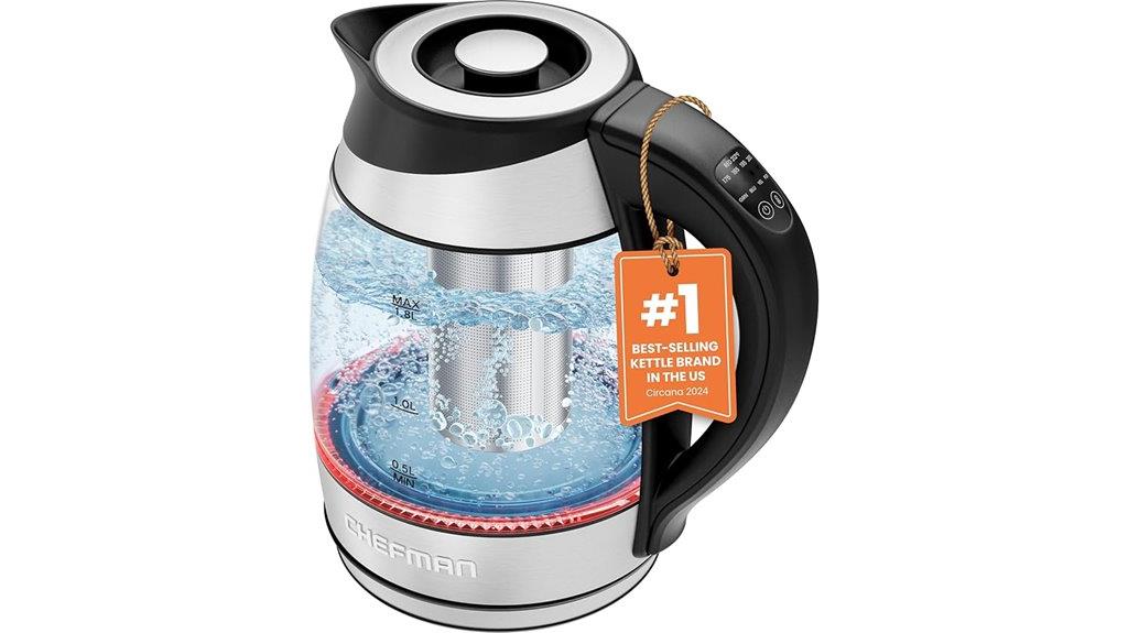 electric kettle with temperature
