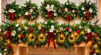 elegant festive mantel accents