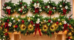 elegant festive mantel accents