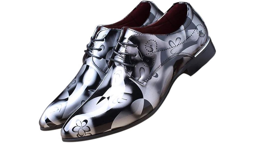 elegant floral patent oxfords