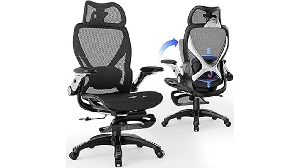 ergonomic chair with footrest