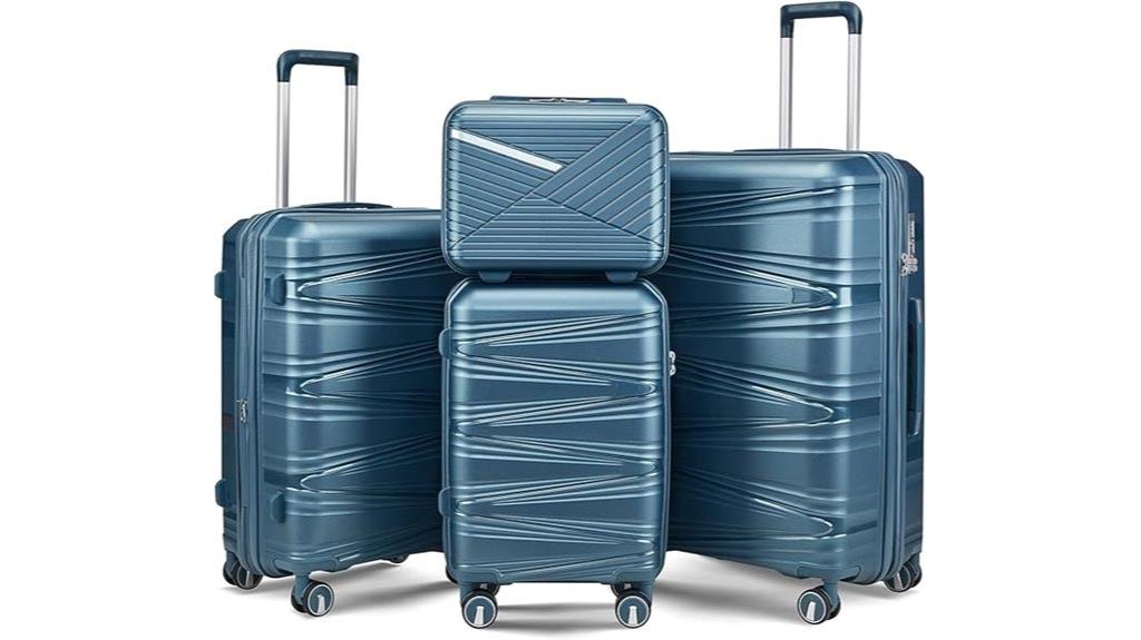 expandable four piece luggage