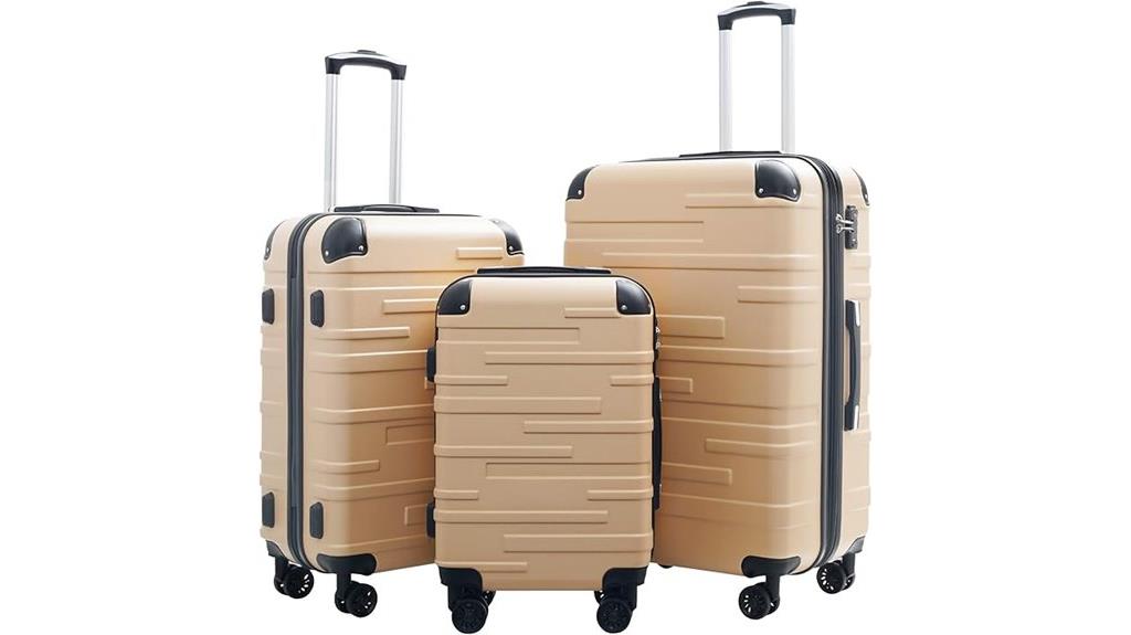expandable tsa luggage set