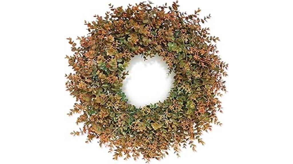 fall eucalyptus orange wreath