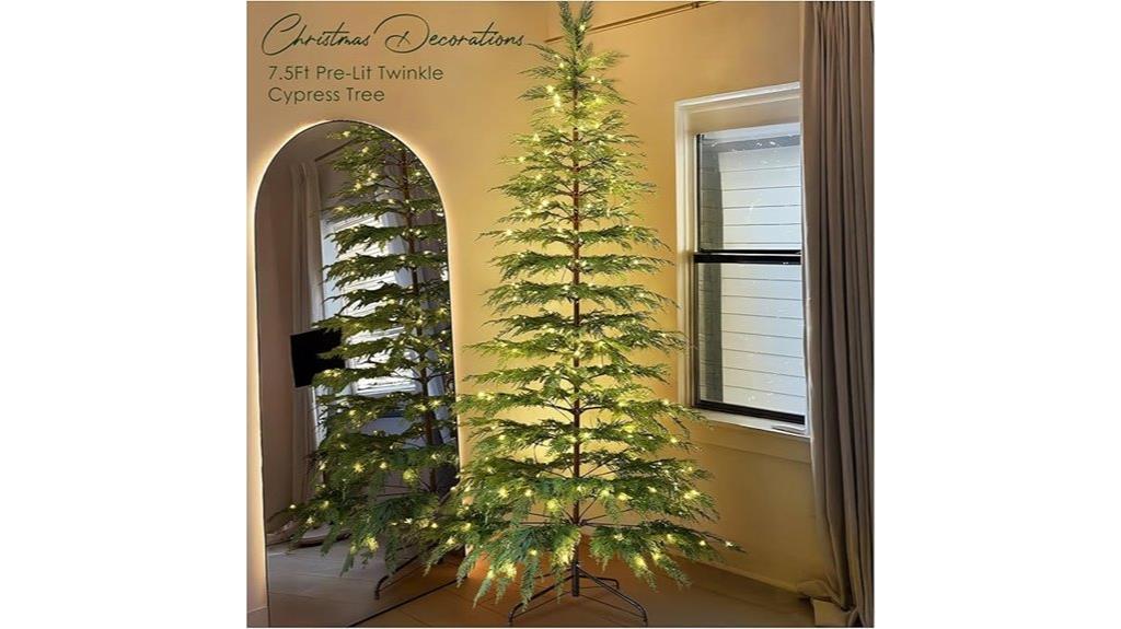 festive led cypress tree