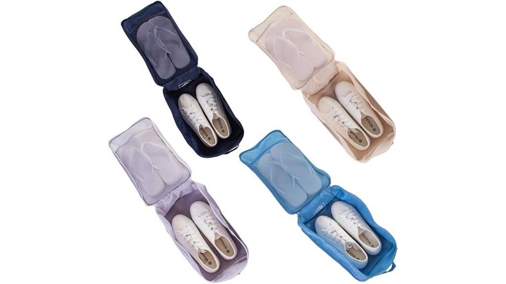 foldable waterproof travel shoe organizer