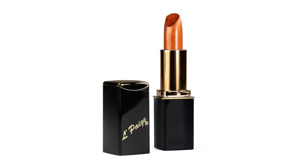 frosted copper lipstick shade
