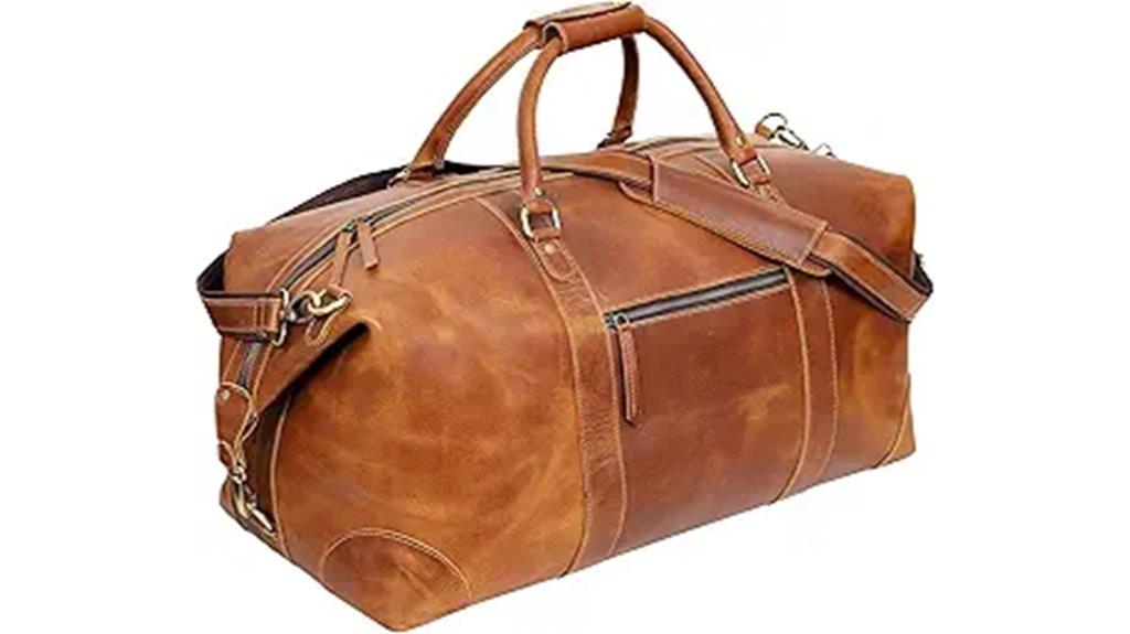 genuine buffalo leather duffle
