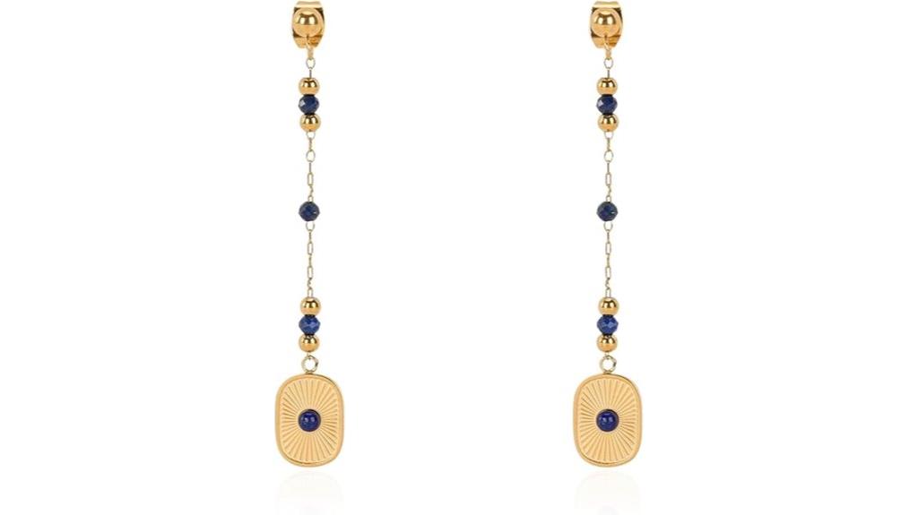 gold plated dangle earrings