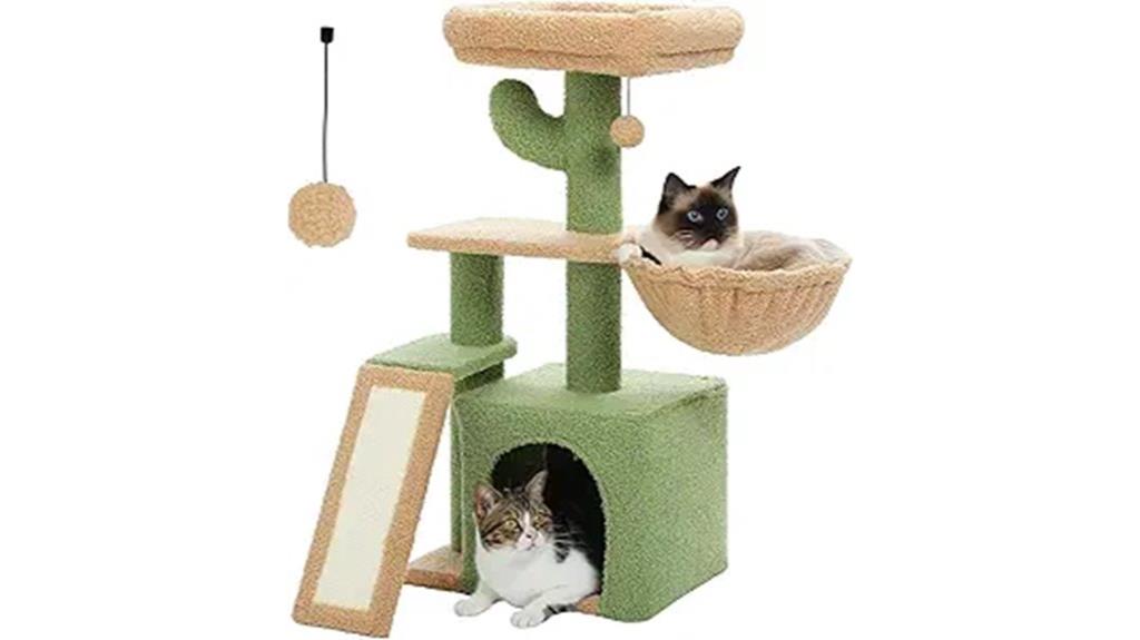 indoor cactus themed cat tree