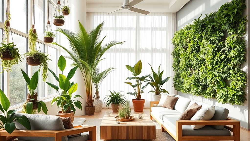 indoor plants boost well being