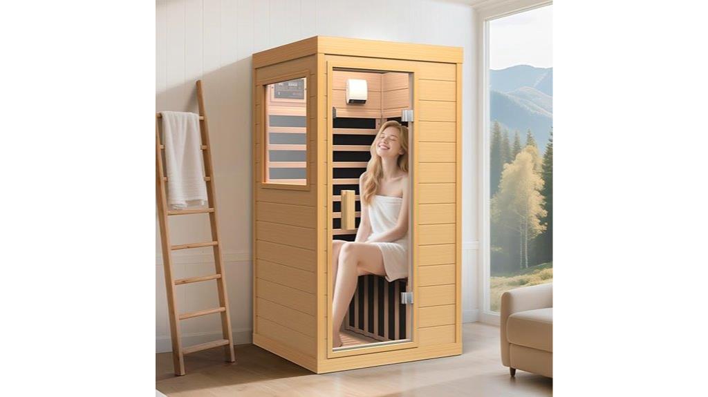 infrared hemlock sauna indoor
