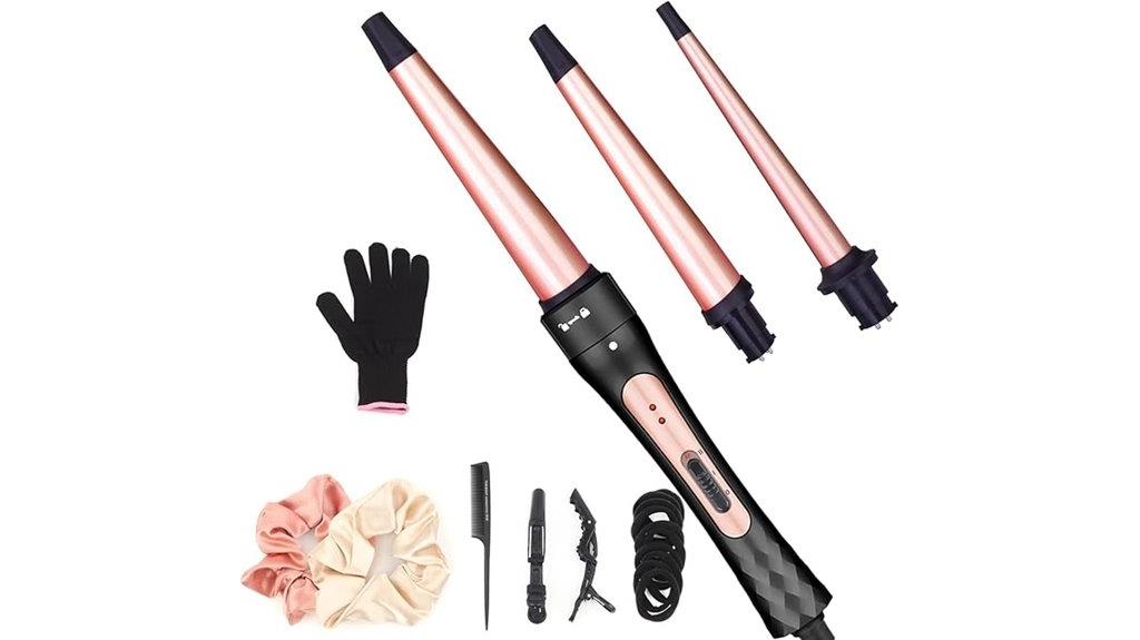 interchangeable ceramic barrel curling wand