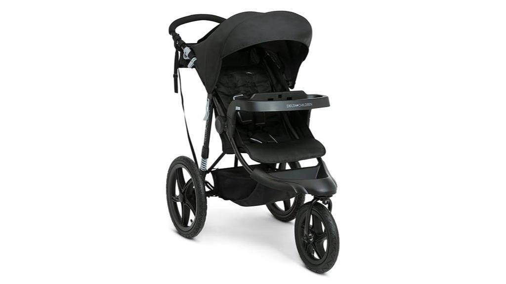 jet black stroller with canopy
