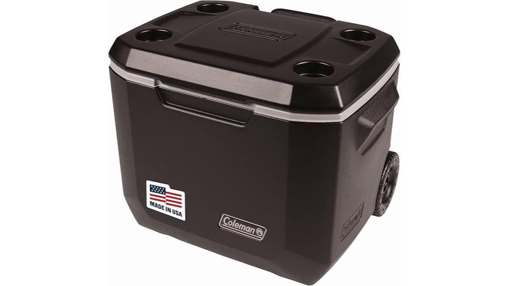 large 50 quart rolling cooler