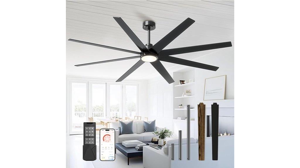 large 72 inch remote controlled fan