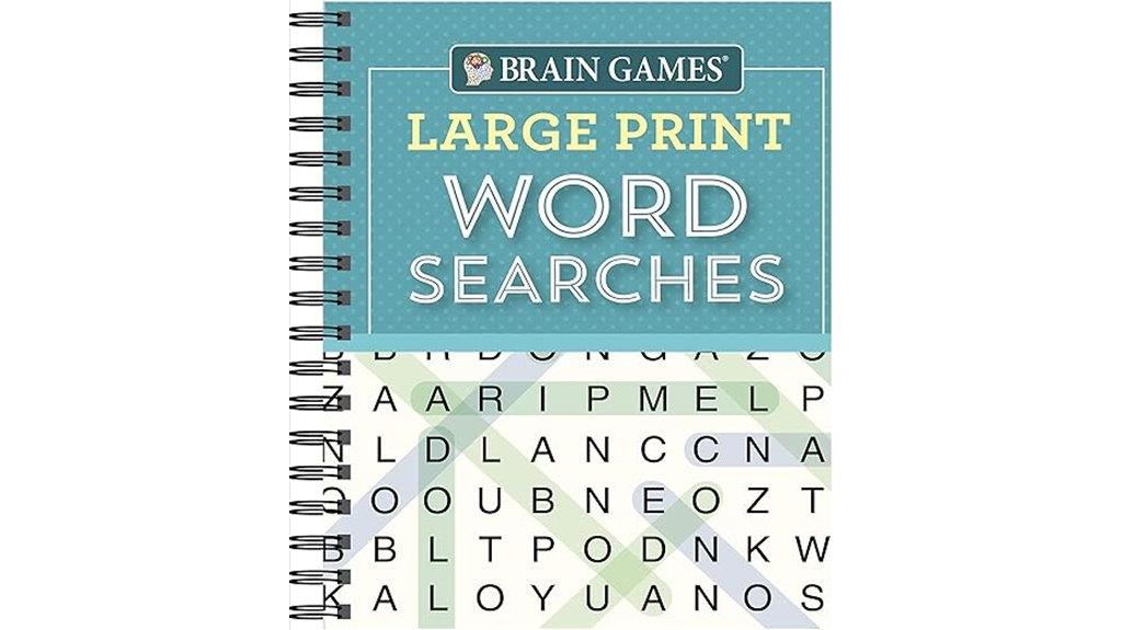 large print word search book
