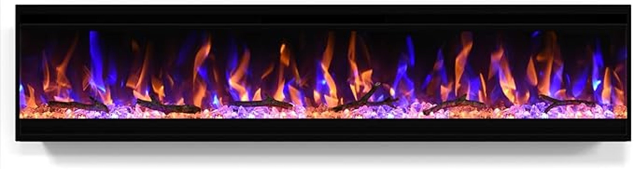 large remote touchscreen fireplace