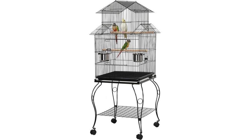 large rolling bird cage
