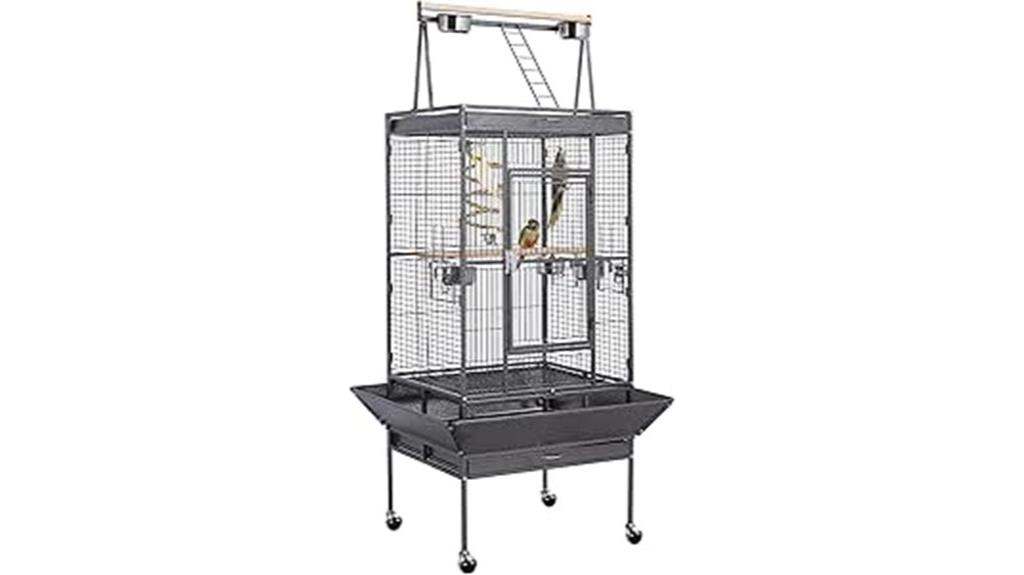 large wrought iron bird cage