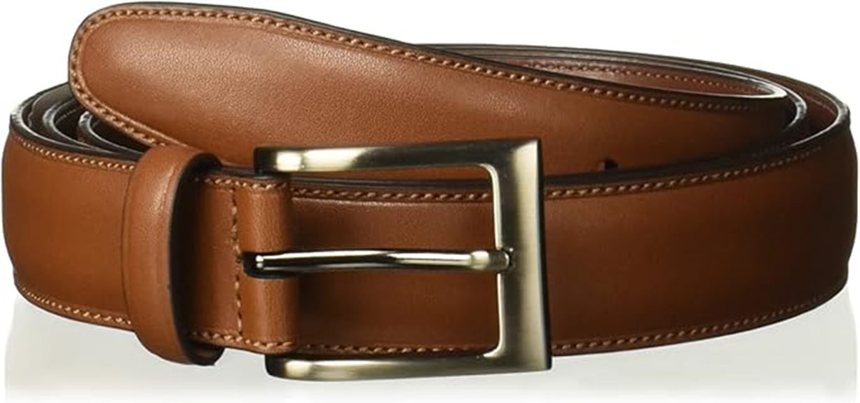 leather belt silver buckle