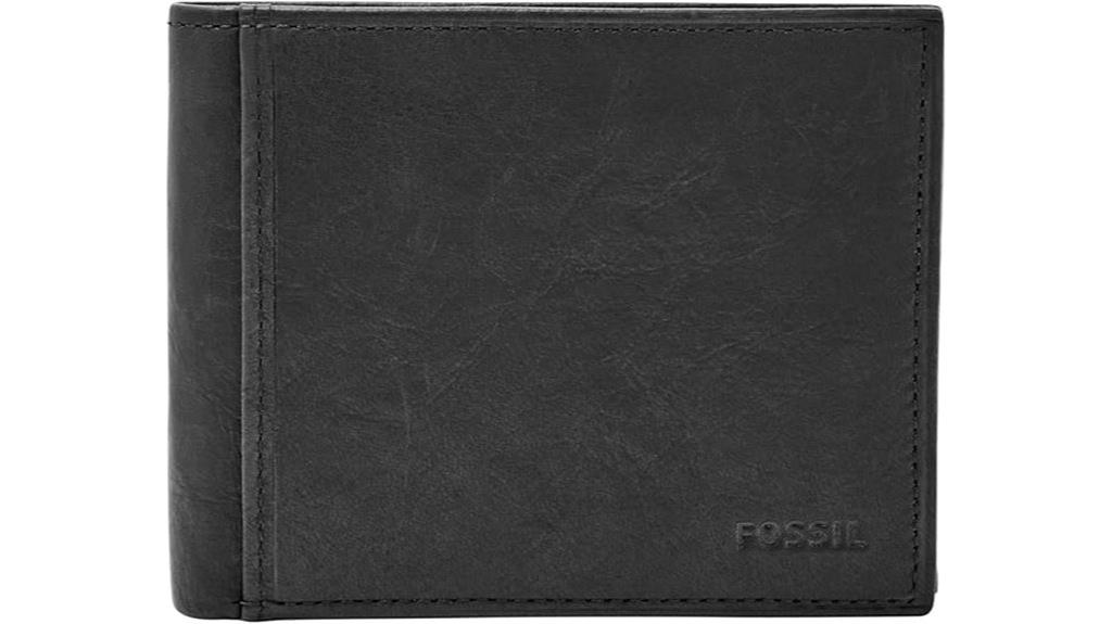 leather rfid bifold wallet