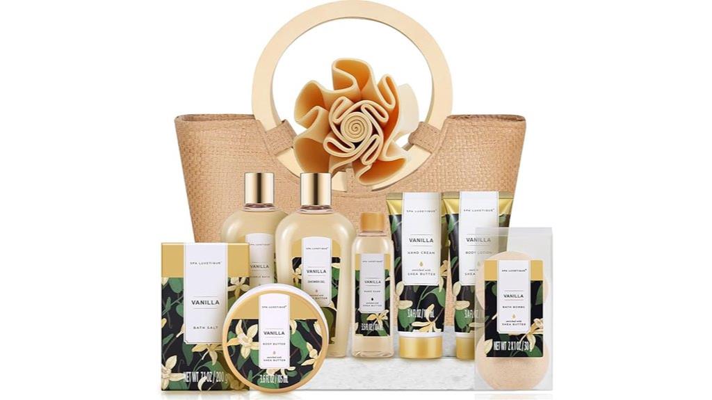 luxury vanilla bath set