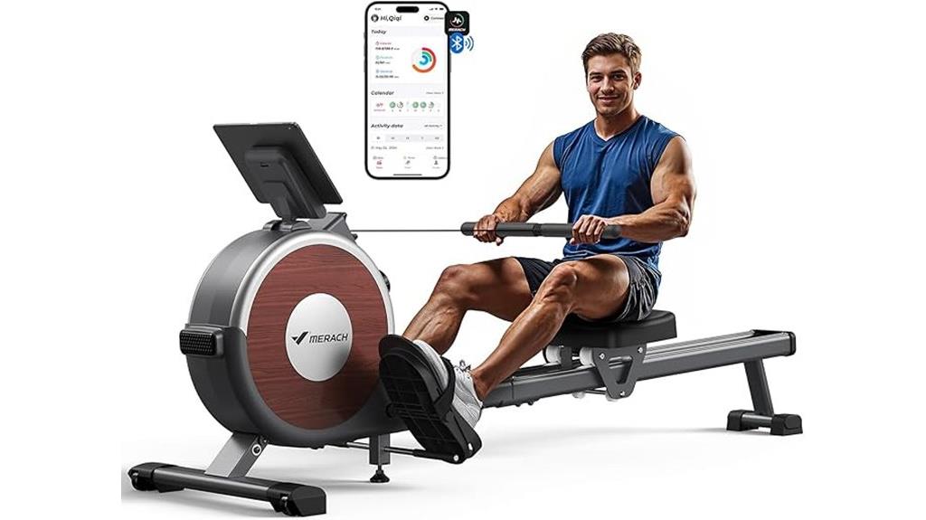 magnetic resistance rowing machine