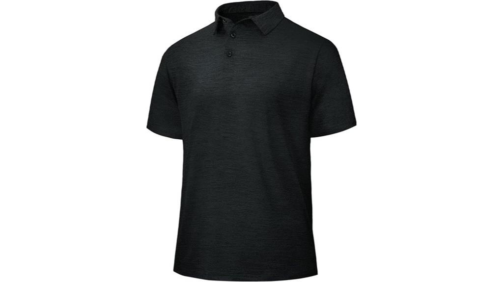 men s black quick dry polo